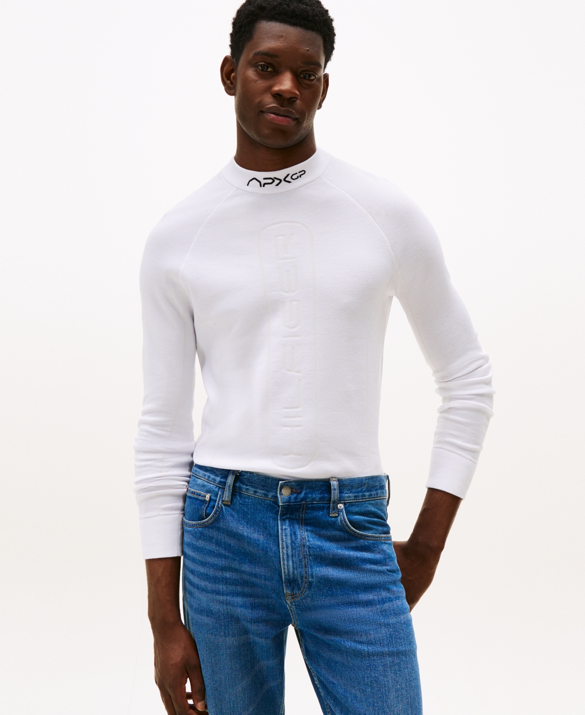 Tommy Hilfiger Apxgp Collection Mockneck Sweater In Yellow