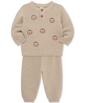 Baby Boys Cotton Lion Sweater & Pants, 2 Piece Set