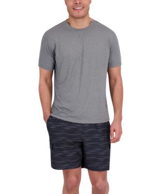 Men's Short Sleeve Drop Needle Crewneck Swim Shirt