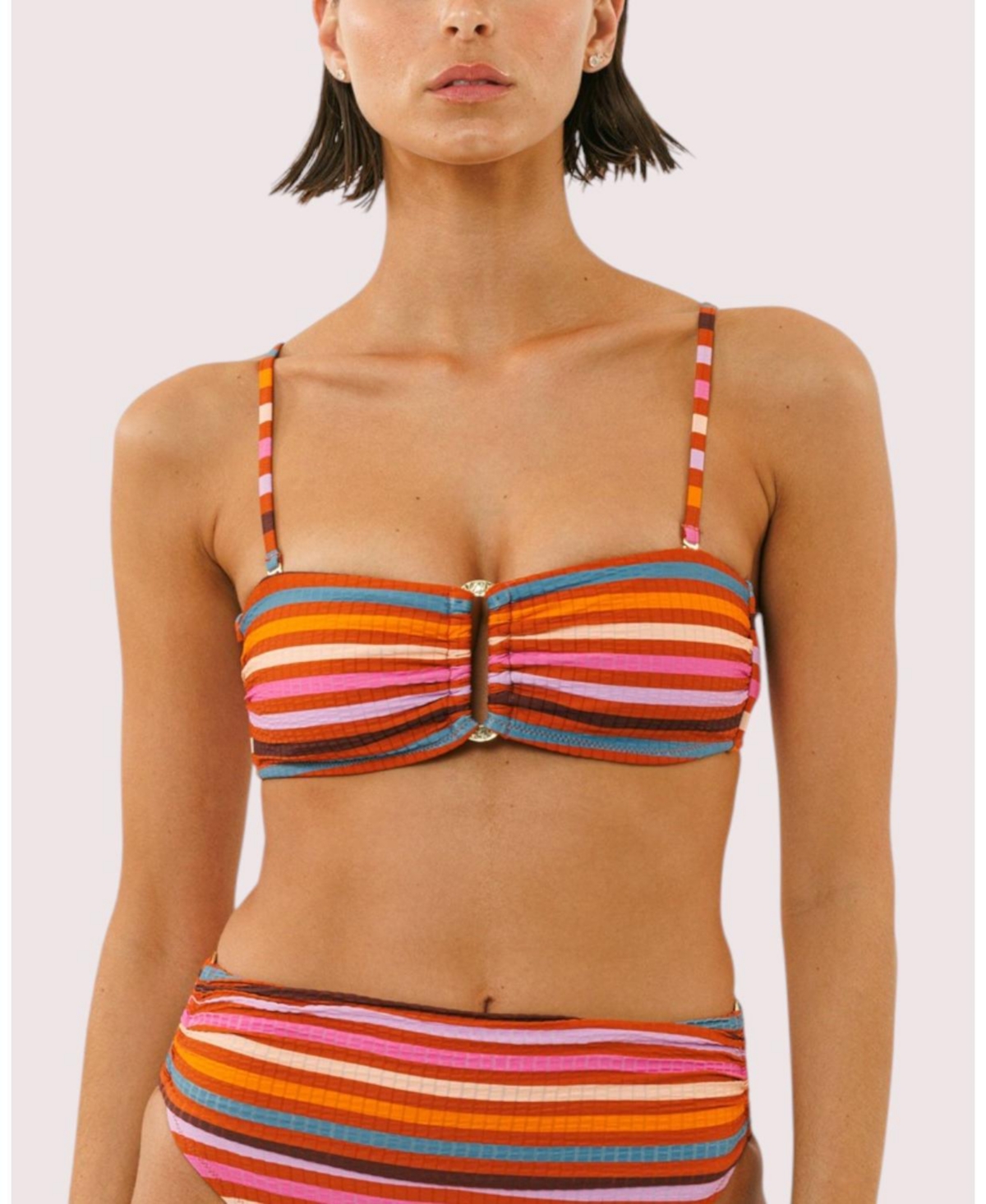 Women's Bikini top Renee - Colorful stripes
