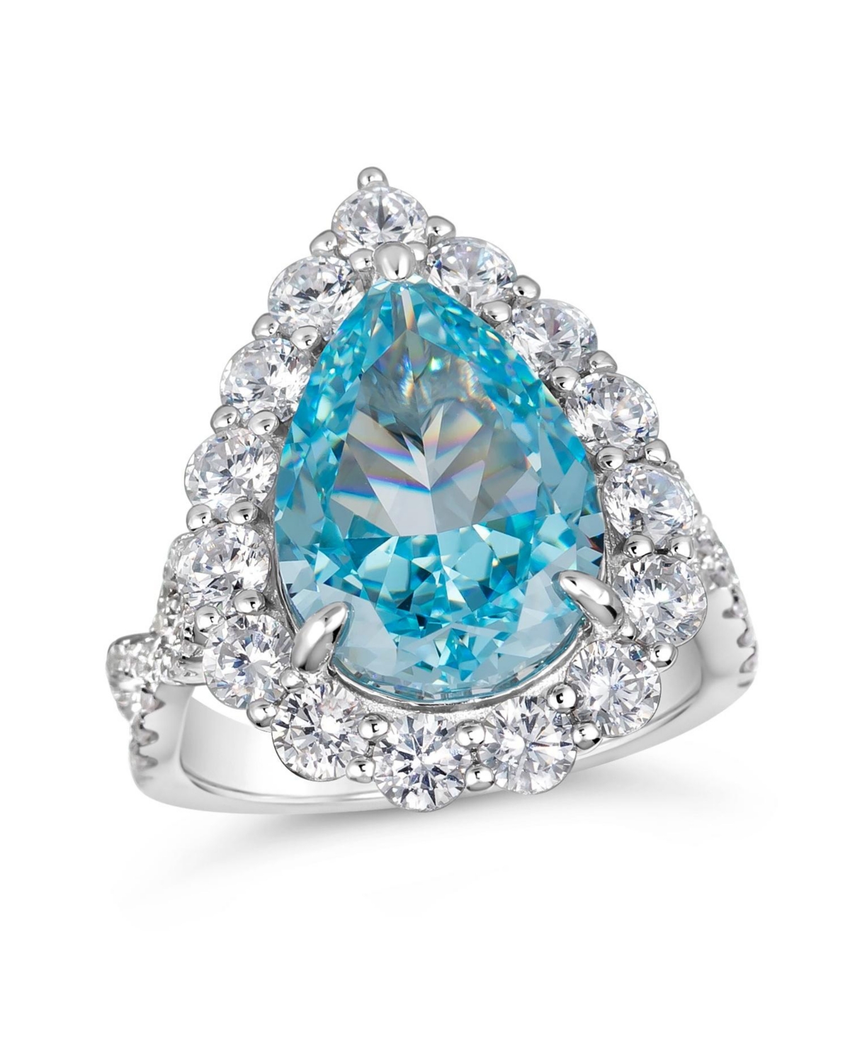 Gia Pear Shaped Cocktail Ring - Paraiba crystalline