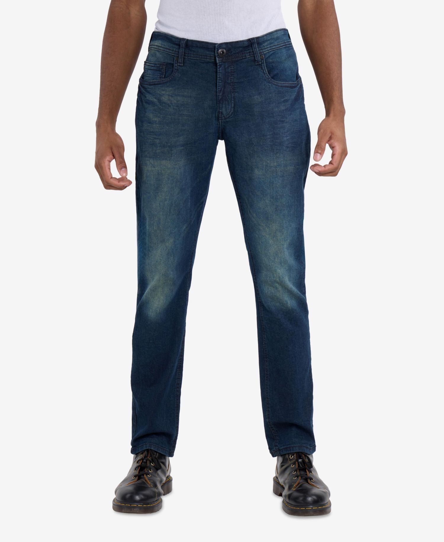 Men's Modern Fit Saddle Stitch Jeans