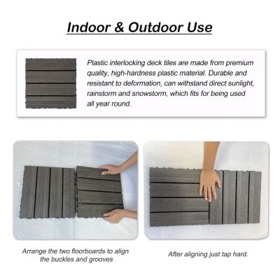 Streamdale Interlocking WPC Deck Tiles (20pcs)