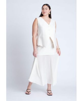 Women's Plus Size Mixed Media Skirt