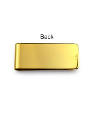 Set of 2 Large Wide Strong Money Clip Card Holder Black Gold Stainless Steel