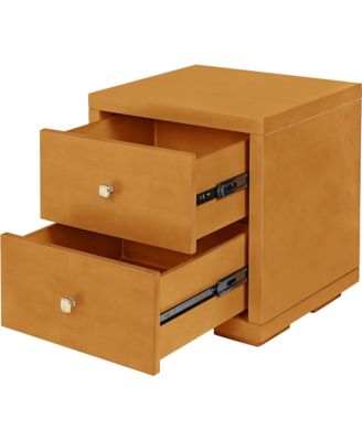 Wooden 2-Drawer Nightstand – Solid and Composite Wood Construction