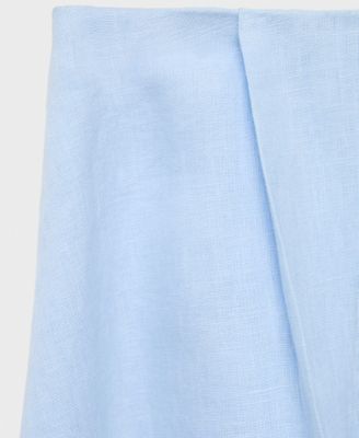 Women's Pleat Detail Linen Skirts