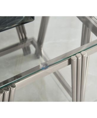 20" Square Glass End Table
