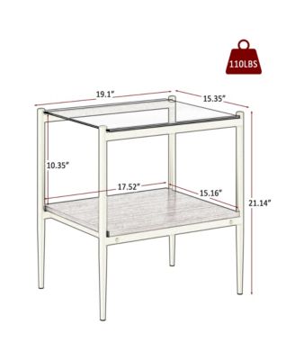 Modern 3-Piece Glass Coffee and End Table Set