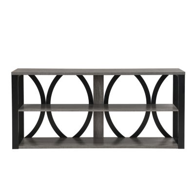 70.87" Entryway Table with Storage Industrial Console Table