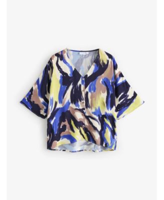 Women's V-Neck Drape Blouse