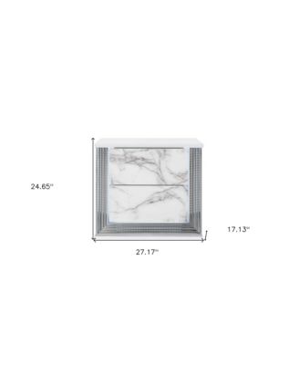 2-Drawer Lighted Nightstand – Modern Bedside Table with LED Lights and Storage