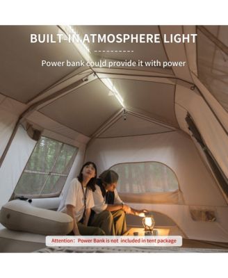 Village Camping Tent,4/6/8 Person Tents for Camping, 60S Easy Setup Instant Tent for Family Camping, Car Camping