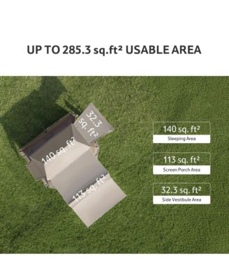 Village Camping Tent,4/6/8 Person Tents for Camping, 60S Easy Setup Instant Tent for Family Camping, Car Camping