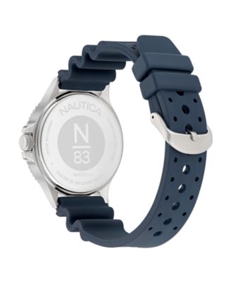 Men's Analog Blue Polyurethane Watch, 43mm