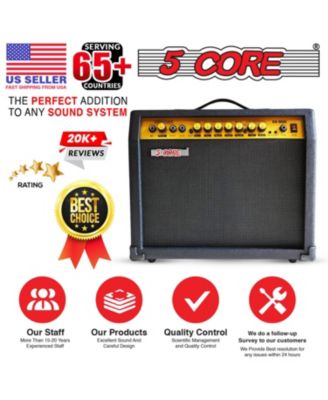 Guitar Amp 80 Watt Electric Amplifier w Built in 10" Speaker Portable Mini Practice Amps