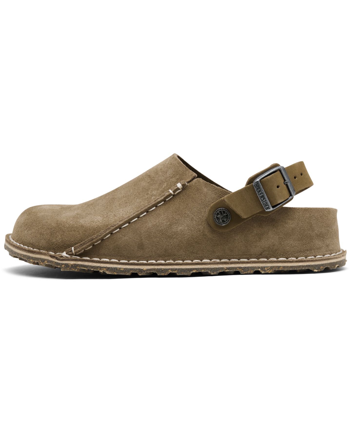 Женские замшевые сабо Birkenstock Lutry 365, цвет: Серый серо-коричневый — фото 3
