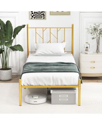 Twin Size Platform Bed Frame Heavy-duty Metal Bed Frame w/Sturdy Metal Slat Support