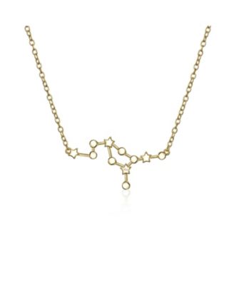 Блестящие ювелирные изделия Нежная Небесная Астрология Зодиак Созвездие Девы Звезды Ожерелье из позолоченного Стерлингового серебра