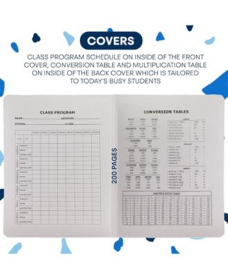 Marble Composition Notebook Wide Ruled Black and White Composition Books 100 Sheets (2 Pack)