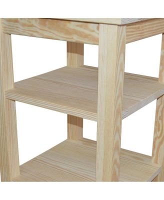 Solid Wood Nightstand for Bedroom Storage and Bedside Organization