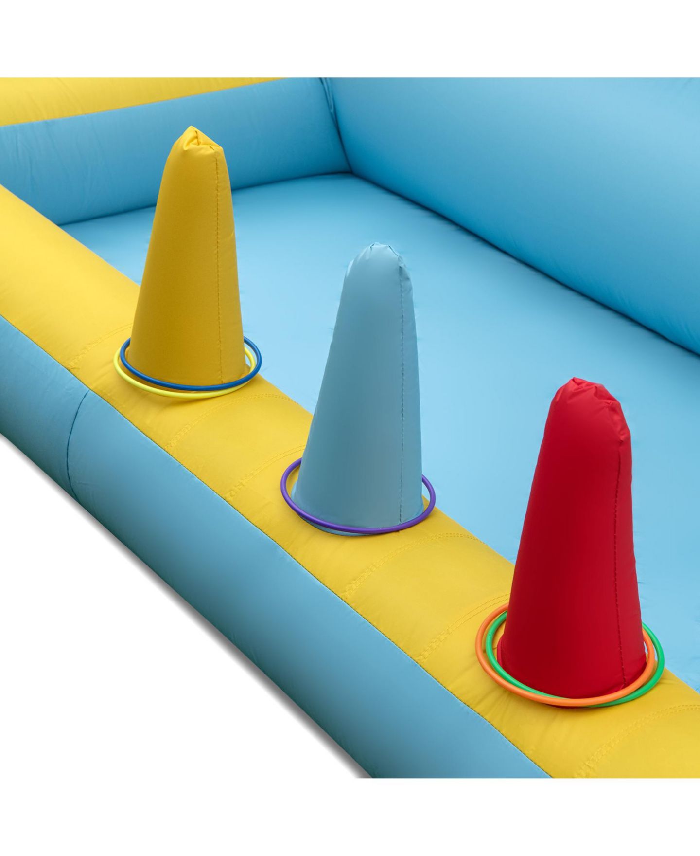 Детская игрушка GOUUN 7-in-1 Bouncy Castle with Slide and Tunnel, 200 lbs Capacity, Ages 3+, цвет: Синий — фото 7
