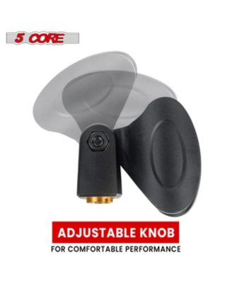 Microphone Clip Holder 2 Pieces with Screw Adapters 5/8 to 3/8 Inch