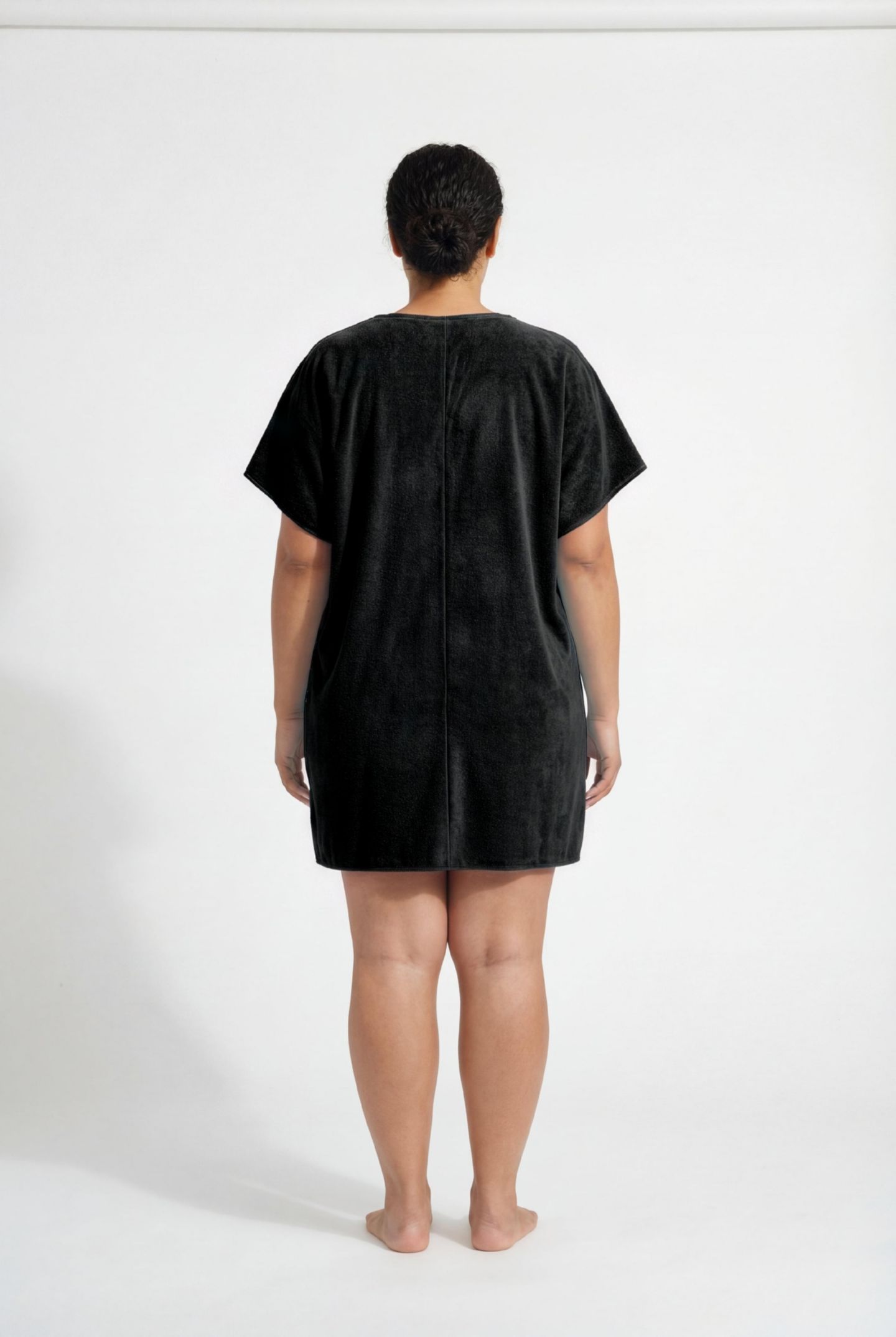 Пляжная накидка Tunic, махра — Swimsuits for All, цвет: Чёрный — фото 2