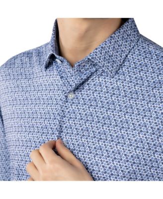 LUCHIANO VISCONTI Men's White Blue and Sky Blue shirt