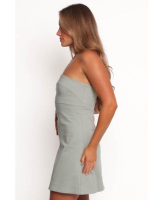 Женское мини-платье Casey без бретелек с лепестками и щенком