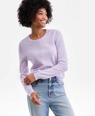 Charter Club - Women's Long-Sleeve 100% Cashmere Crewneck Sweater