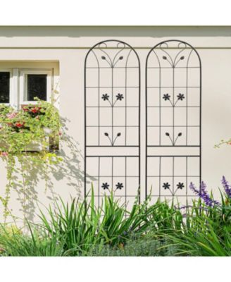 Streamdale 2-Pack 86.7" Metal Garden Trellis - Climbing Plant Support