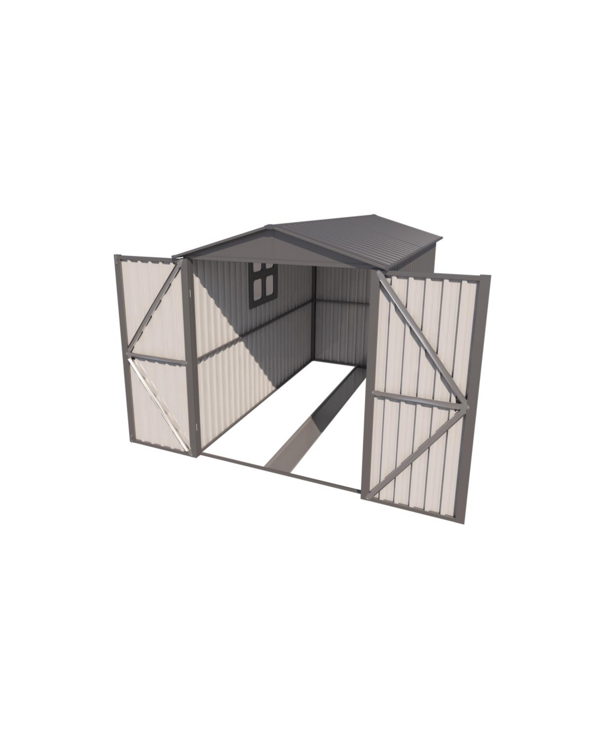 Streamdale Furniture Motorcycle Outdoor Steel Storage Shed With Window