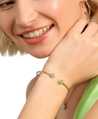 Women's Gold Tone Stainless Steel Bangle Bracelet