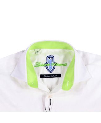 Мужская белая жаккардовая рубашка от ЛУЧИАНО ВИСКОНТИ