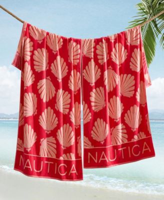 Seashell Seashore Jacquard Beach Towel Set, 68" X 36"