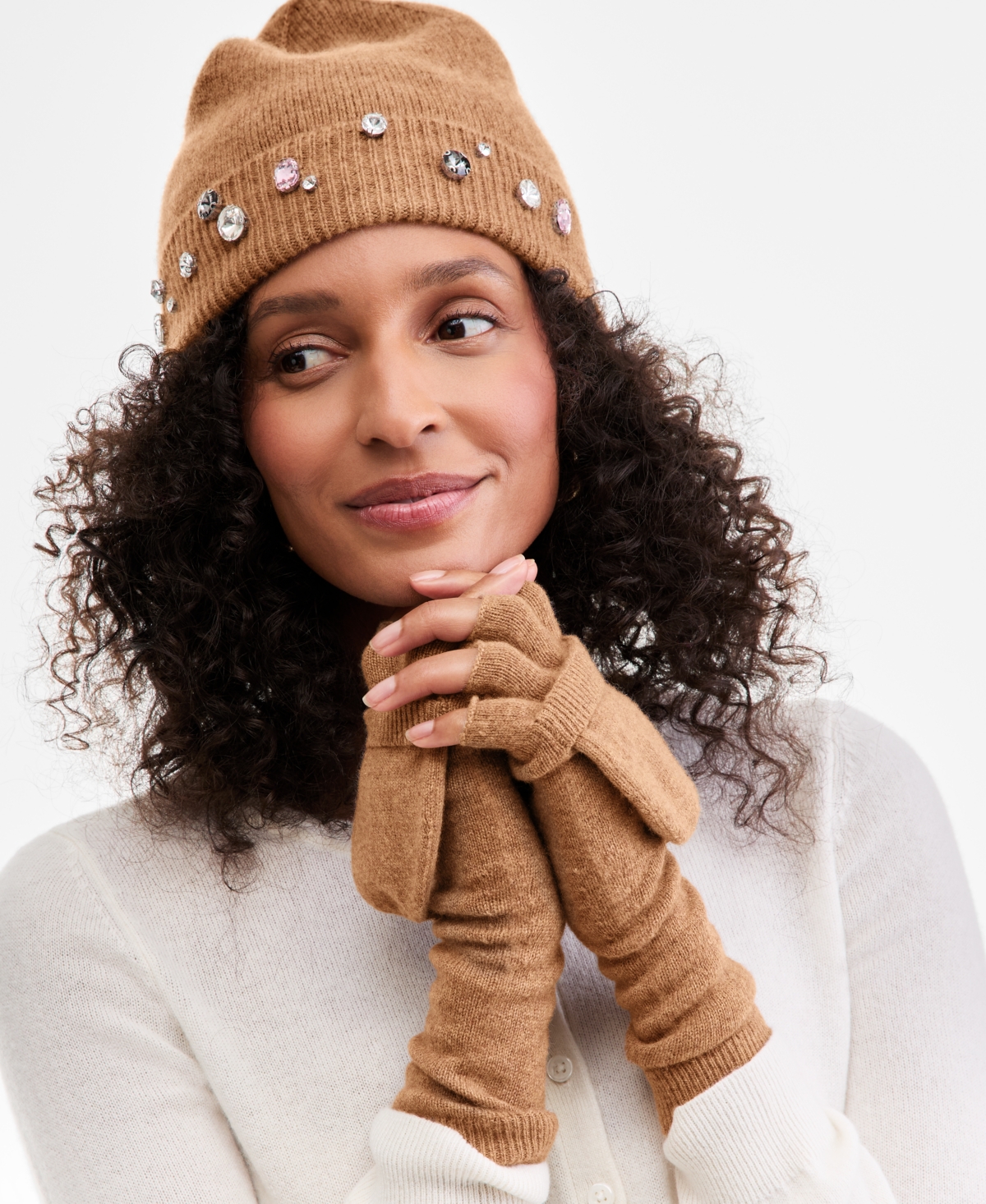 Macy's Charter Club Women's 100% Cashmere Embellished Beanie, Exclusively At