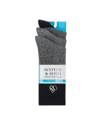 SCOTCH - SODA Mens 3-Pack Ribbed Cushion Crew Socks 4590₽