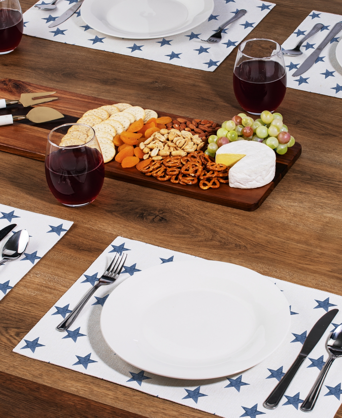 Counterart Denim Stars Premier Fabric Placemats, Set Of 4