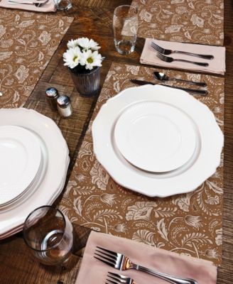 Mocha Farida Premier Fabric Placemats, Set of 4
