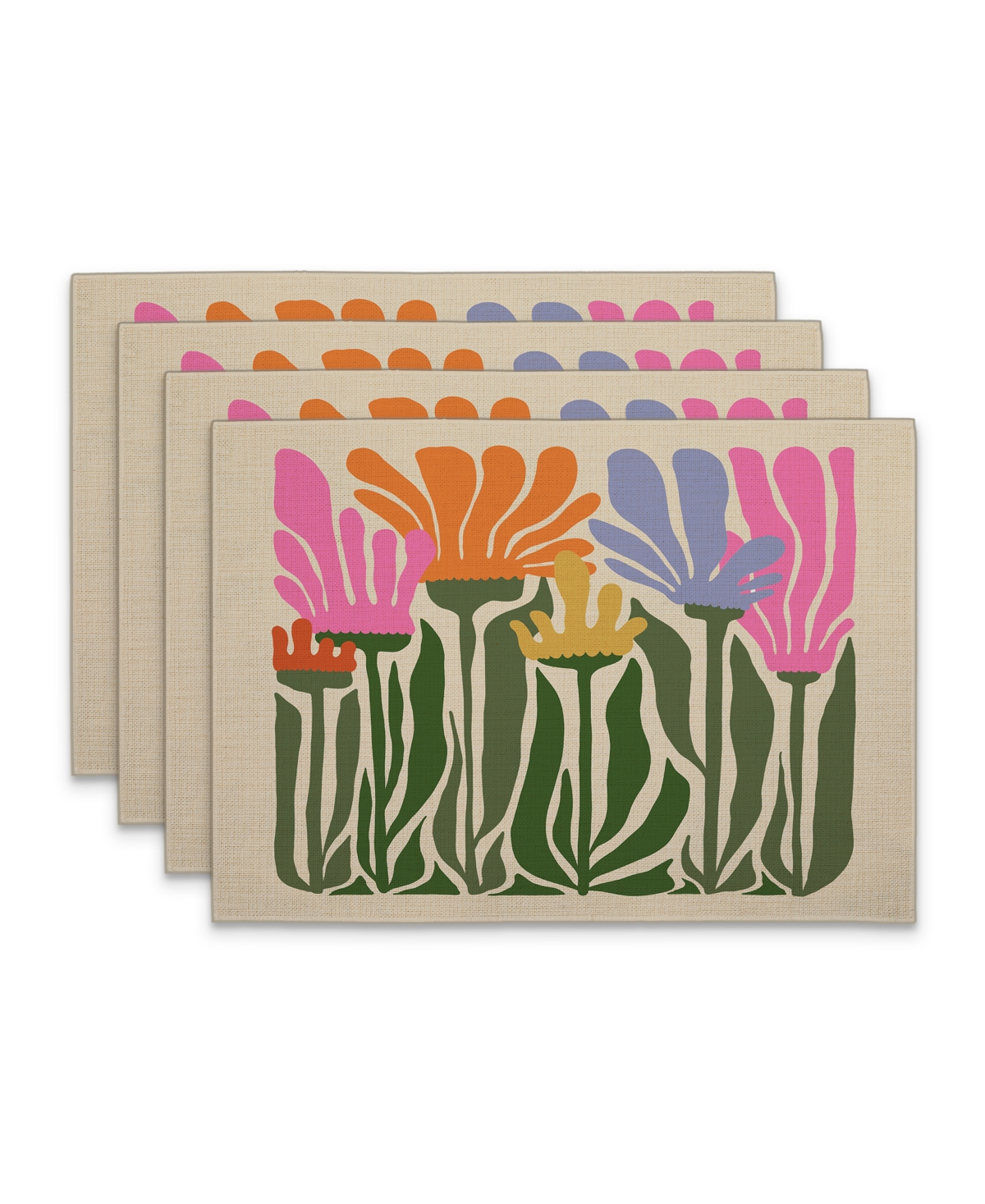 Counterart Matisse Garden Premier Fabric Placemats, Set Of 4
