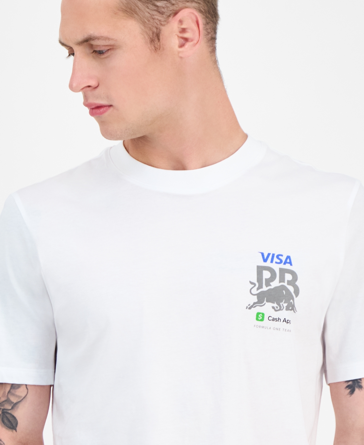 Hugo Boss Men's Core Fanwear Relaxed Fit Short Sleeve Crewneck Graphic T-shirt In White