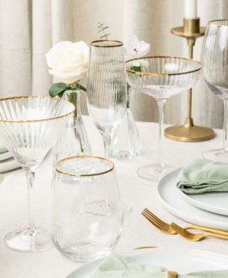 Rocher Champagne Flutes, Set of 4, 8.5 Oz