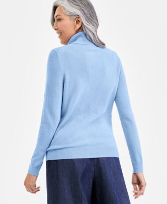 100% Cashmere Petite Turtleneck Sweater, Created for Macy's