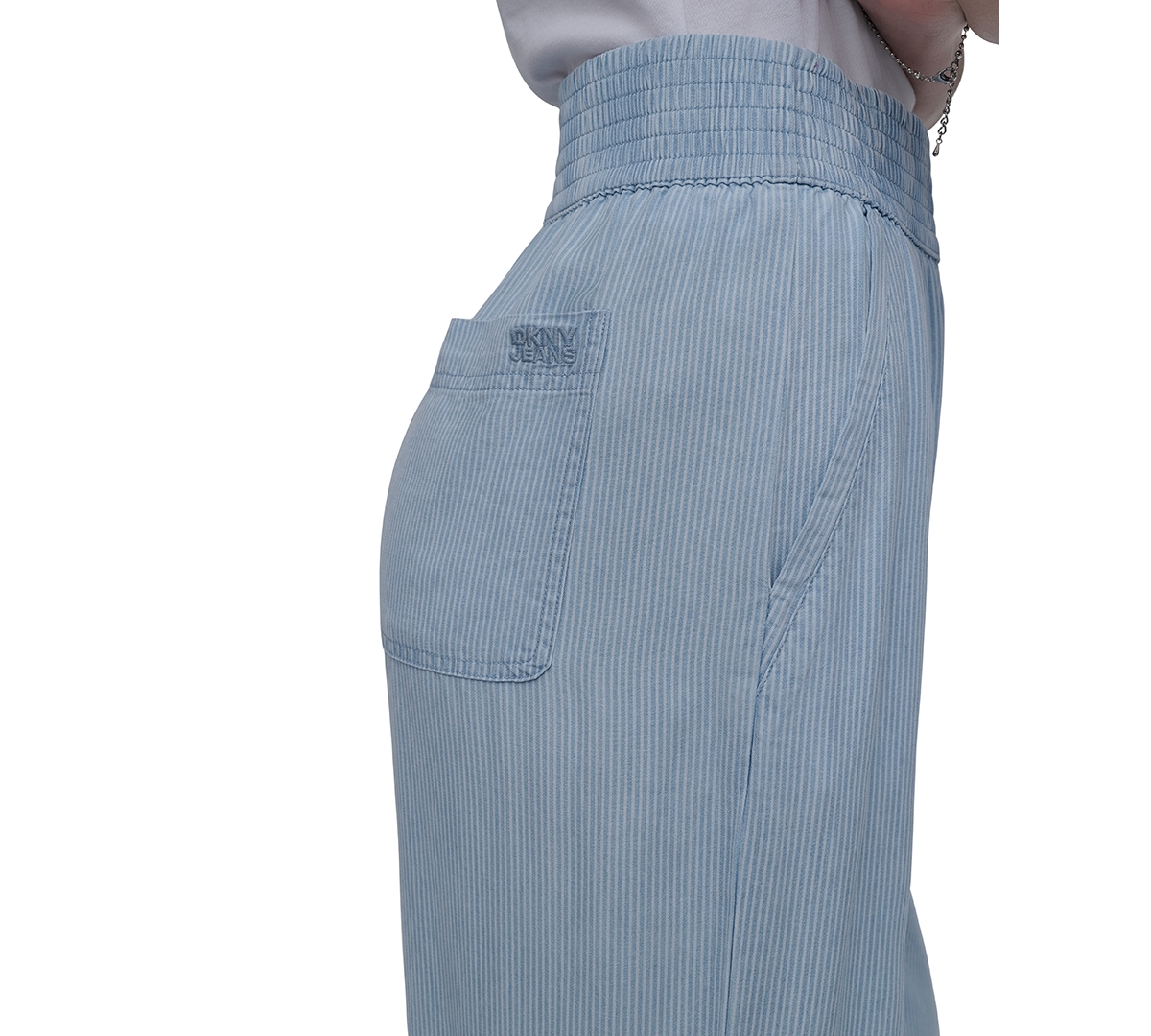 DKNY JEANS WOMEN'S PULL-ON WIDE-LEG ANKLE PANTS 