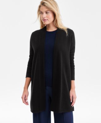 Women's 100% Cashmere Split-Hem Long Cardigan, Macy's Exclusive
