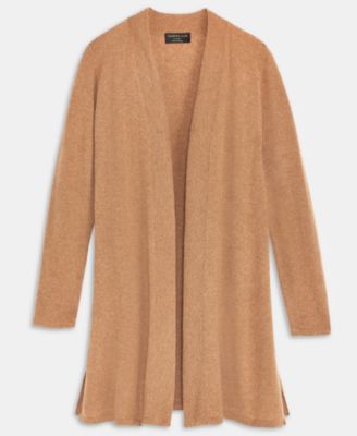 Petite Cashmere Open-Front Long-Sleeve Duster, Exclusively at Macy's 