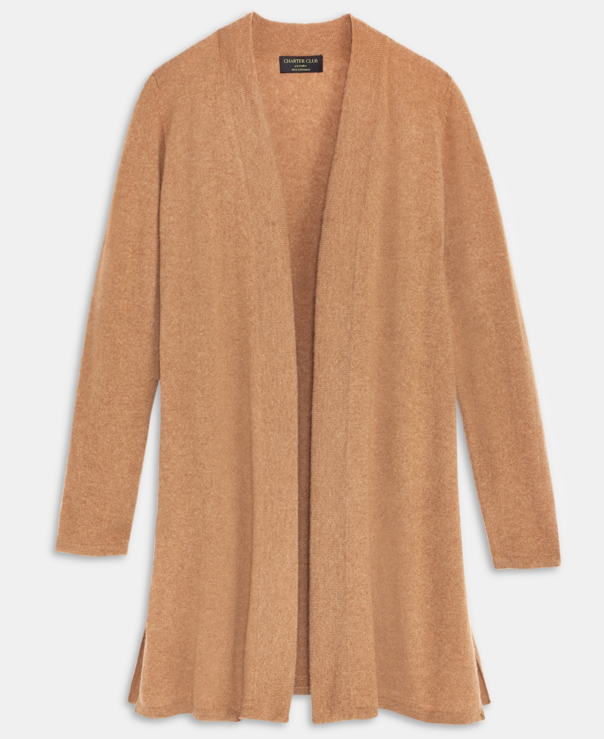 Charter Club Women's 100% Cashmere Split-hem Long Cardigan, Macy's Exclusive
