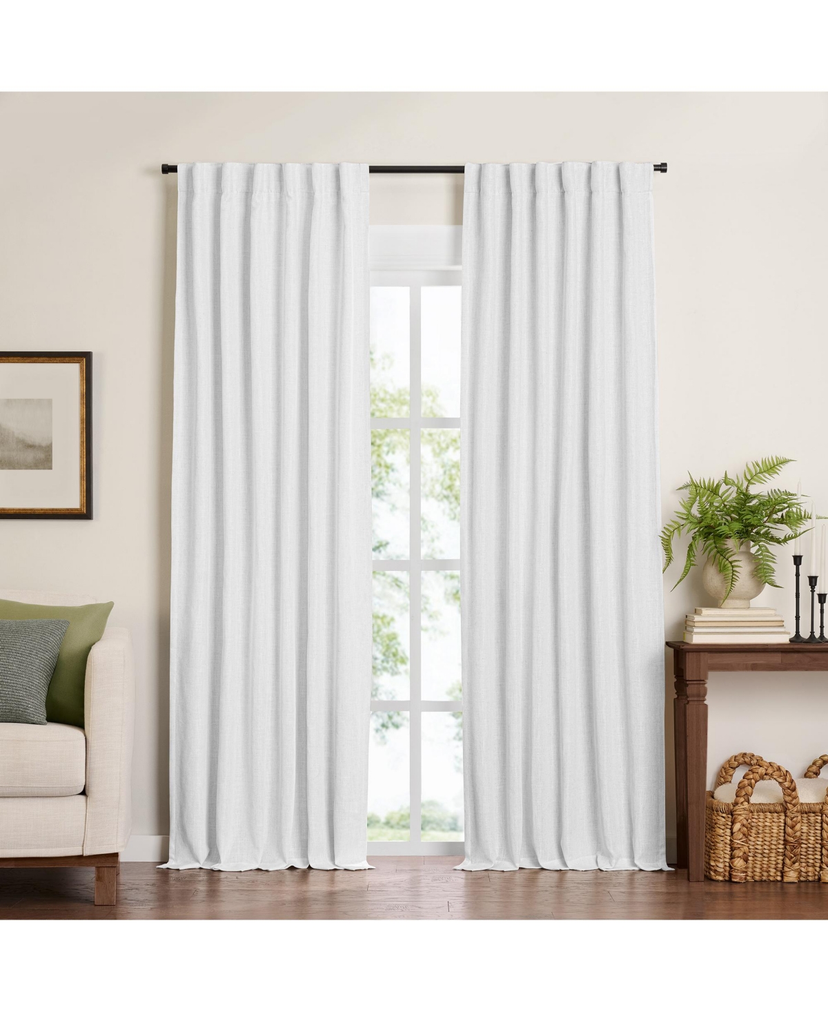 Harrow Solid Blackout Window Curtain Panel - Dark gray