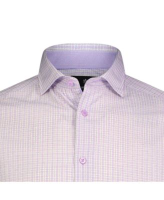 LUCHIANO VISCONTI Mens Check Print Long Sleeve shirt 27390₽